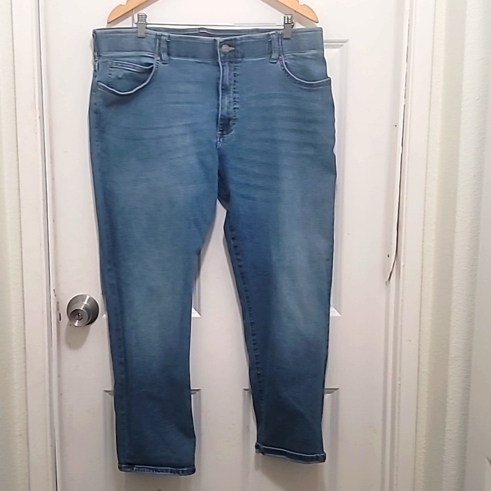 Lee Extreme Motion Jeans Mens 40x30 Blue Straight Fit Tapered‎ Leg